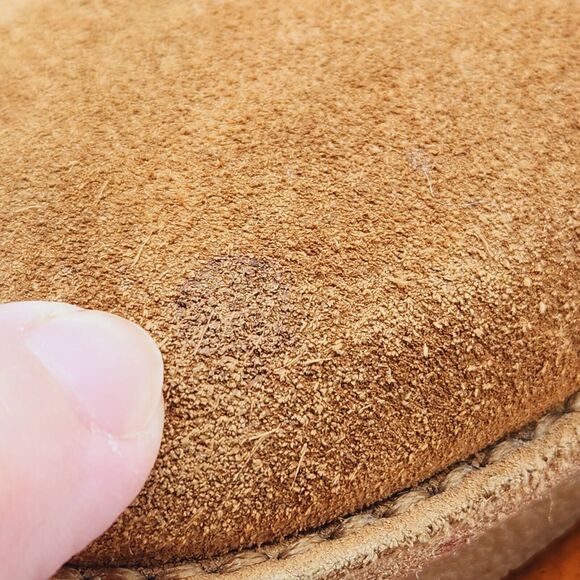 UGG Womens 8 Kasen Brown Suede Ankle Boots Booties Sheepskin Lined Block Heel - Picture 10 of 11